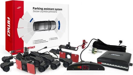 AMiO Parkeerhulpsysteem LED 8 sensor zwart binnenmontage 165mm