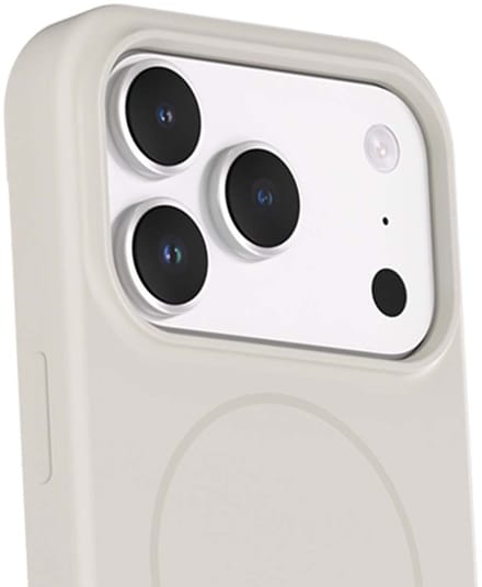 Force Case, Hoesje geschikt voor iPhone 17 Pro - Siliconen MagSafe Compatibel & Anti-Shock 2m, Wit