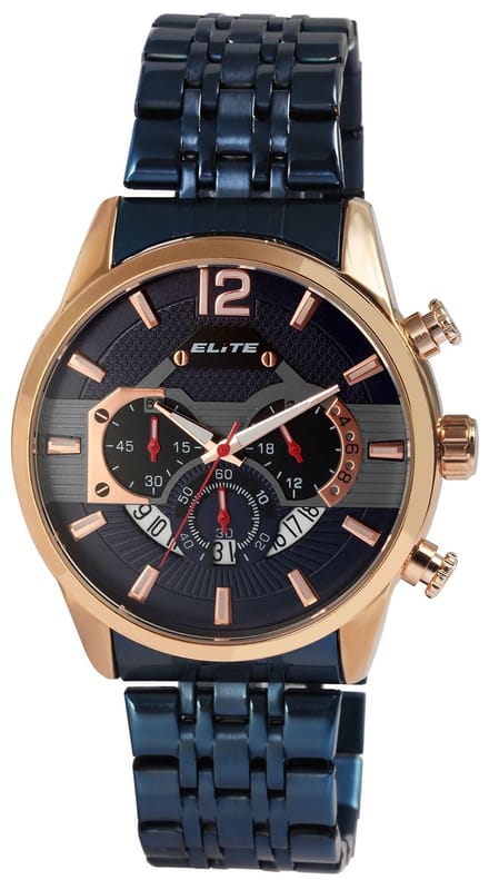 Elite herenhorloge roestvrij staal datumweergave