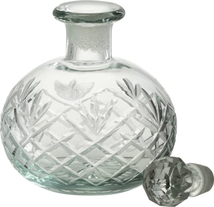 J-Line decoratie fles Line - glas - transparant - medium