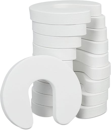 10 stuks - Kinderbeveiliging Deurstopper - Deurklem - Deurstopper - Foam - Deurbescherming - Deurklink bescherming - Kinderbeveiliging Deur - Wit