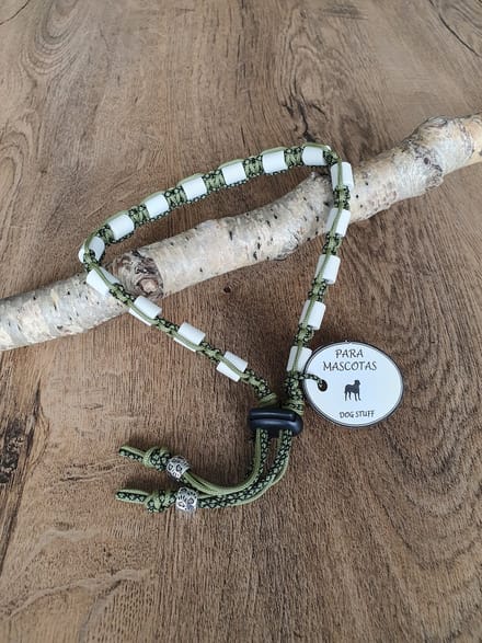 Anti-Tekenband met EM kralen 100% natuurlijk Moss 25-30