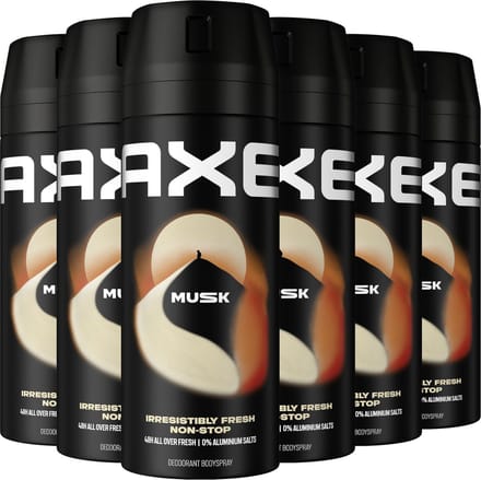 AXE - Deodorant Bodyspray - Musk - 6 x 150 ml - Voordeelverpakking