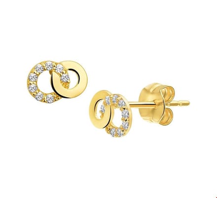 TFT Oorknoppen Zirkonia Geelgoud Glanzend 6.5 mm x 4.5 mm