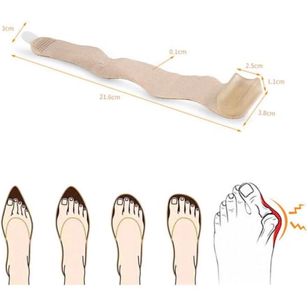Hammer Toe Straightener Toe Wraps Splint to Realign Hammer Toe Overlapping Toe and Crooked Toes beige