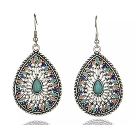 Jomide Oorhangers Vintage Dangle Blue - 1