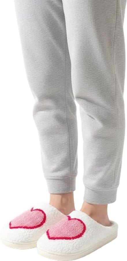 Warme Love Sloffen - Pantoffels - Instappers - Wit - Hartje - Dames