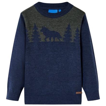 vidaXL - Kindertrui - gebreid - 116 - marineblauw