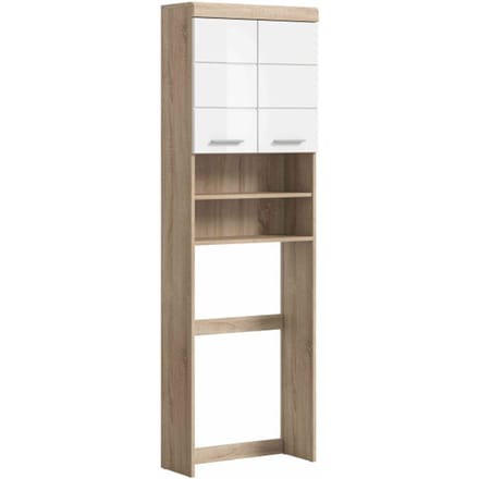 Lambada wasmachine opbouw wit hoogglans MDF TZ wit NB - 24x63x191cm