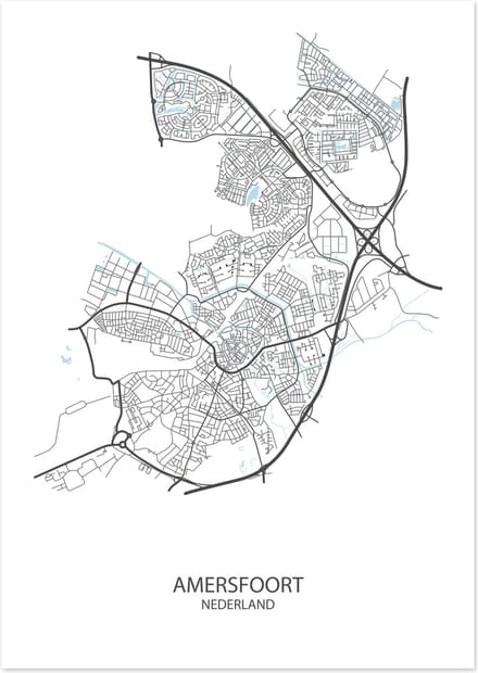 Poster Amersfoort | Plattegrond | 29,7 x 42,0 cm (A3)