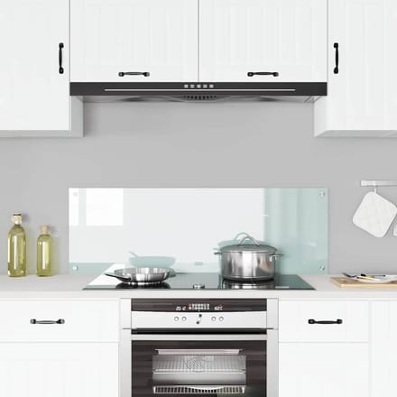 vidaXL - Keukenachterwand - Wit - 120 - x - 40 - cm - gehard - glas