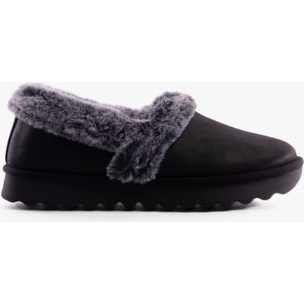 Skechers Cozy Up Polyester Dames Zwarte Slippers