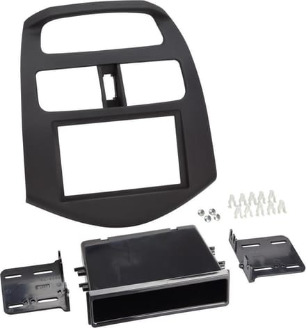 2-DIN Paneel geschikt voor Chevrolet Spark 2013-2015 Kleur:Zwart (METRA)