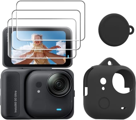 Beschermset Camera voor Go Ultra: Screenprotector, Siliconen Hoes en Lensdop