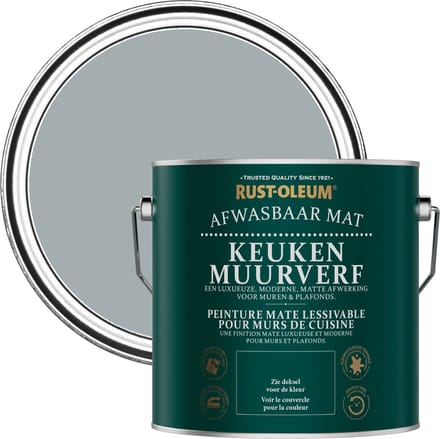 Rust-Oleum Grijs Keuken muurverf - Urbangrijs 2,5L