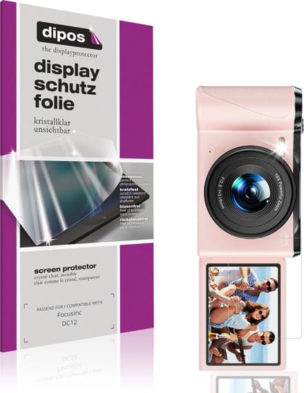 dipos – 4x Beschermfolie geschikt voor Focusinc DC12 | Krasbestendige & heldere Screenprotector Ultra-Thin