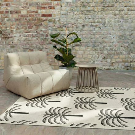 Buitenkleed Oase zwart/wit - Interieur05 - 200 x 290 cm - (L)