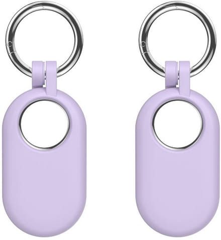 Sleutelhanger geschikt voor Samsung SmartTag 2- Siliconen - 2 stuks - Paars - CHPN