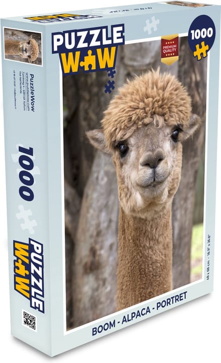 Puzzel Boom - Alpaca - Portret - Legpuzzel - Puzzel 1000 stukjes volwassenen