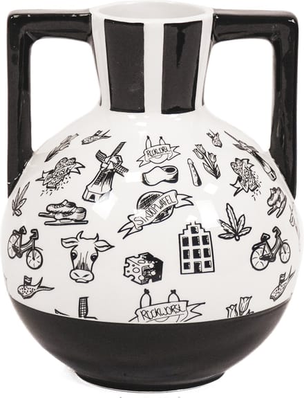 Housevitamin Kettlebell Vase - Dutch Black - 14,5x14,5x18,5cm Design - Eyecatcher.