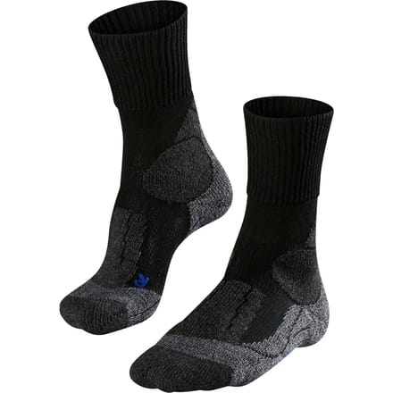 FALKE TK1 Cool anti-blaar dik lyocell functioneel materiaal wandelsokken heren grijs - maat 42-43