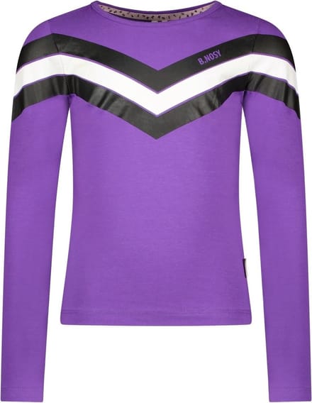 Meisjes shirt V strepen - Paars