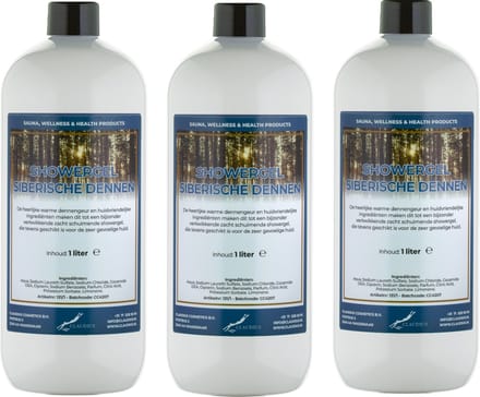 Douchegel Siberische Dennen 1 Liter - set van 3 stuks - Showergel