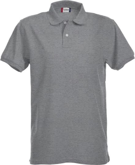 Clique Stretch Premium Polo 028240 - Grijs-melange - M