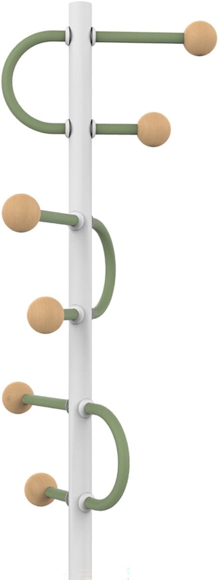 UNiLUX garderobestandaard STUDIO, hoogte: 1.750 mm, wit/rood