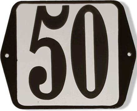 Huisnummer standaard nummer 50