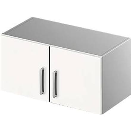 Schäfer Shop Genius Opzetkast TETRIS SOLID, stalen romp, 1 ordnerhoogte, B 800 mm, wit/blank aluminium