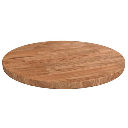 vidaXL - Tafelblad - rond - Ø30x1,5 - cm - bewerkt - massief - eikenhout - lichtbruin