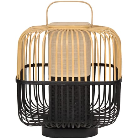 Forestier Bamboo Square M tafellamp in zwart