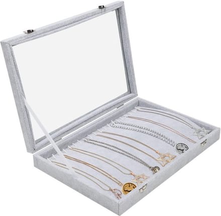 Allecto - Sieraden Organizer - Velours Ketting Display - Glazen