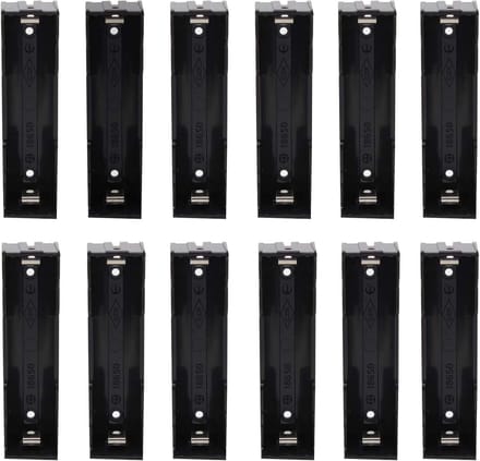 Batterijhouders Set - 18650 Opslag - Elektronica Projecten - Veerbelaste Aansluiting - 77 cm Lengte - Zwart