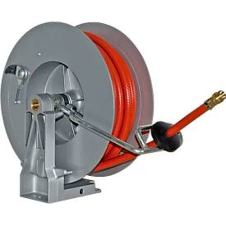 Slanghaspel, automatisch, voor perslucht, lengte 10 meter, gietaluminium