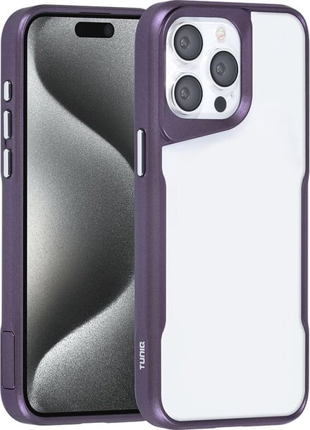 Combat-X Hoesje Geschikt voor: iPhone 14 Pro - Backcover - Paars