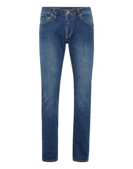 Denim Super Straight Cut Fit Trousers Hexagon