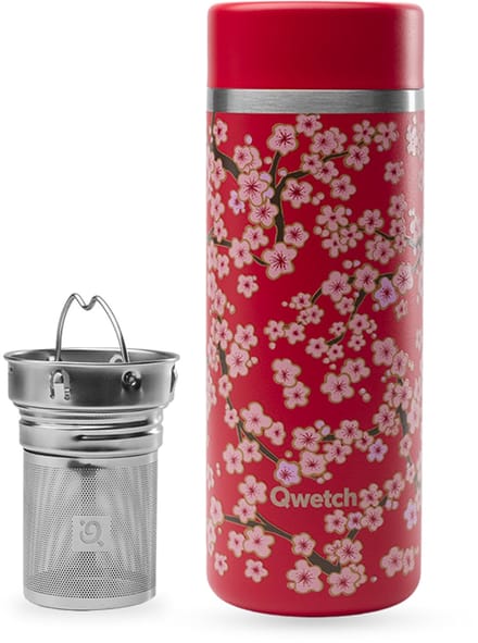 Qwetch Thermotheepot - Flowers Rood