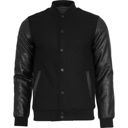 Urban Classics Oldschool Heren Collegejas - zwart - XL