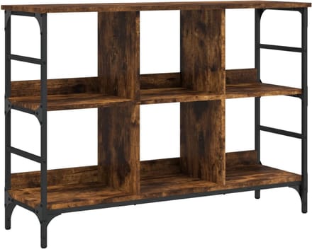 vidaXL - Dressoir - 102x32x73,5 - cm - bewerkt - hout - gerookt - eikenkleurig