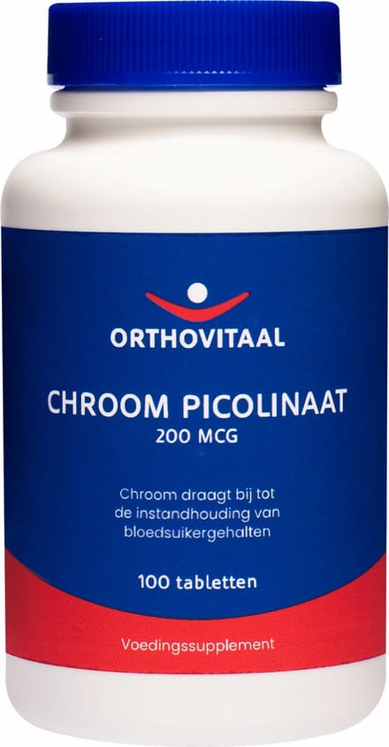 Orthovitaal - Chroom Picolinaat - 100 tabletten - Mineralen - vegan - voedingssupplement
