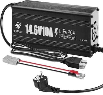 Acculader - Lithium Oplader - Accu Onderhoud - Intelligent 3-traps Laden - 12 V 10 A - Zwart