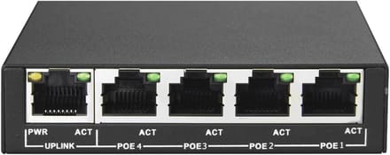 Mini Poe Switch met 5 Poorten, Power over Ethernet, 802.3af, 802.3at, tot 250 meter