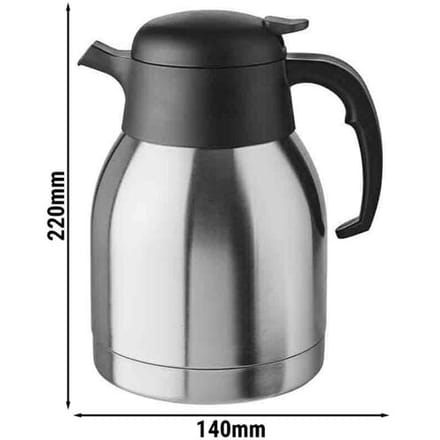 GGM Gastro (6 Stück) Isolierkanne - CLASSIC - 1,5 Liter - Einhandautomatik