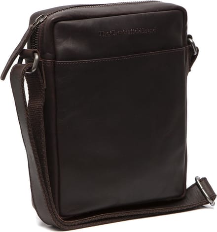 The Chesterfield Brand Leren Schoudertas Saba Shoulderbag Brown Donkerbruin