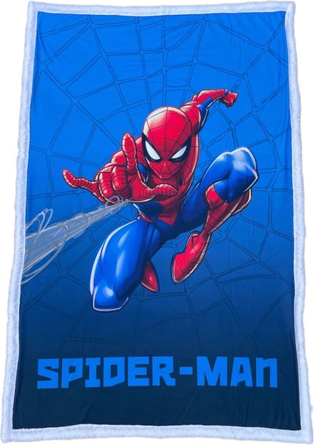 Spiderman fleece deken - sherpa