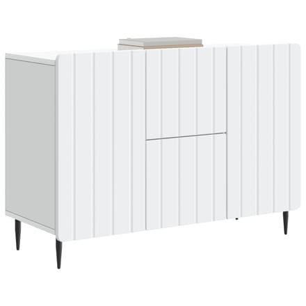 vidaXL - Dressoir - Wit - 89 - x - 34,5 - x - 62 - cm - Bewerkt - hout