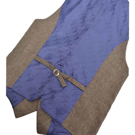 Lambretta Heren Morgan Herringbone Gilet (Bruin)
