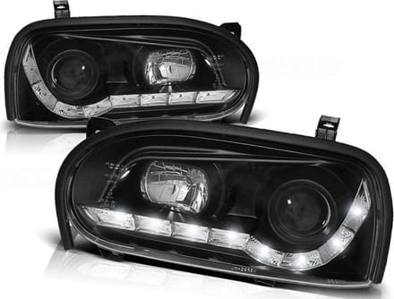 Koplampen met parkeerlicht VW GOLF 3 09 91-08 97 ZWART